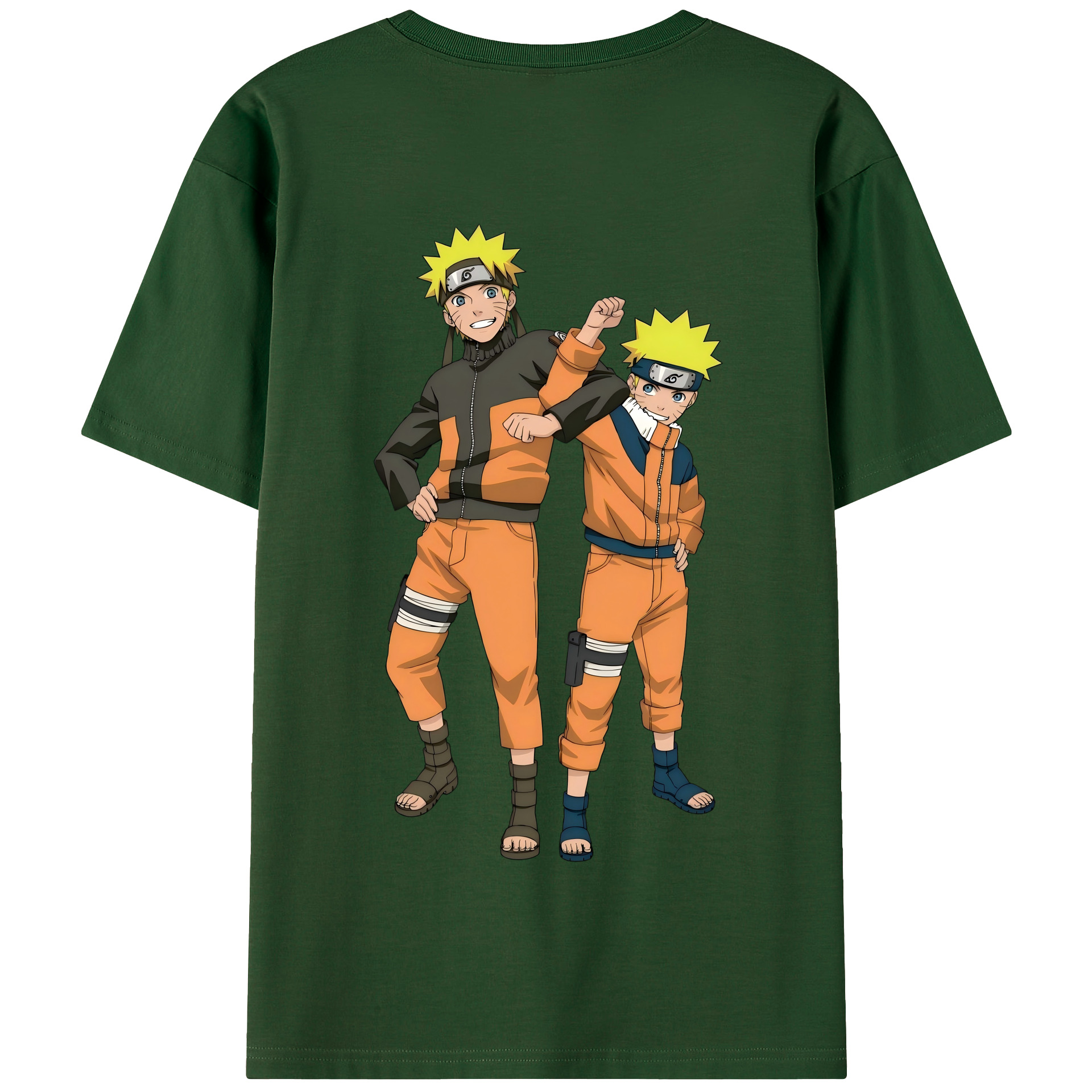 （画像用） NARUTO -ナルト- うずまき ナルト Uzumaki Naruto 綿100％半袖Tシャツ（背面プリント）